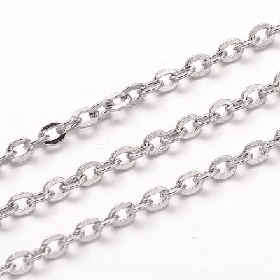 Tarnish Resistant 304 Stainless Steel Cable Chains CHS-K004-05P-0.4mm-1