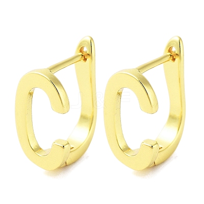 Brass Letter Stud Earrings for Women EJEW-A038-01C-G-1