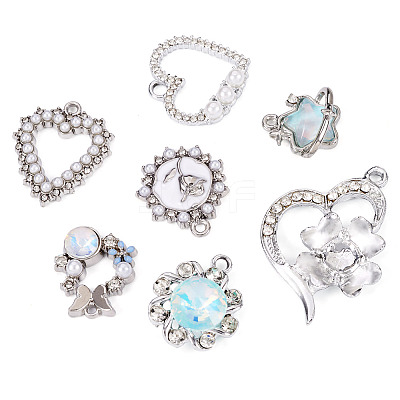 7Pcs 7 Styles Alloy Pendants FIND-TA0004-89-1