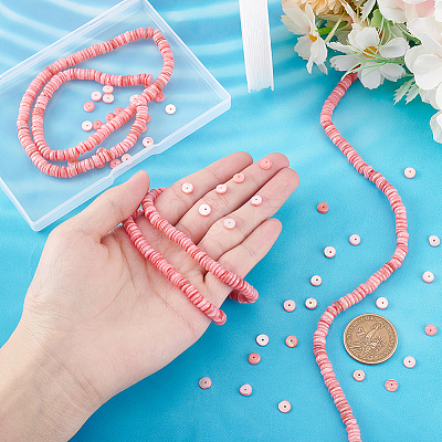Disc Shell Beads Strands SSHEL-PH0002-47-1