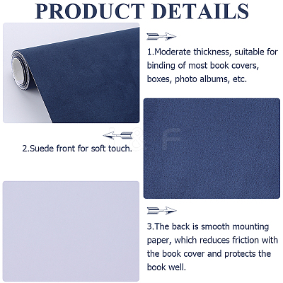 1.1M Self Adhesive Faux Suede Book Covers DIY-WH0491-89A-1