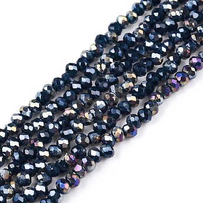 Electroplate Glass Beads Strands LS-EGLA-A044-P1mm-B16-1