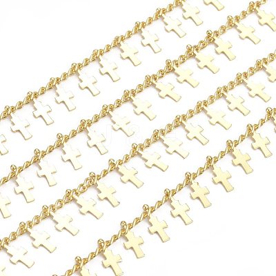 Handmade Brass Curb Chains CHC-E020-09G-1