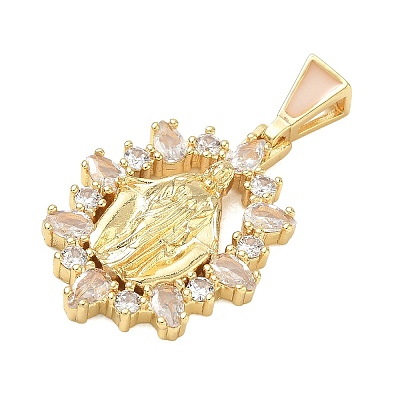 Religion Brass Pave Cubic Zirconia Pendants CU-CBA83A6-01D-G04-1