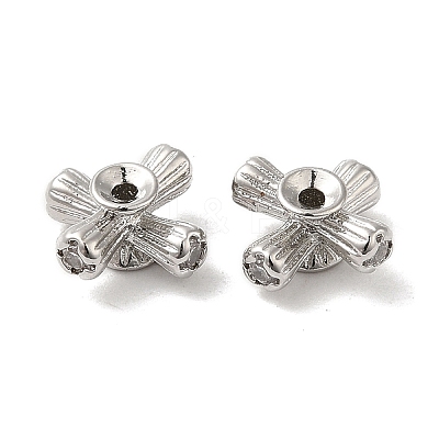 Rack Plating Brass Micro Pave Cubic Zirconia Beads KK-F863-11P-1