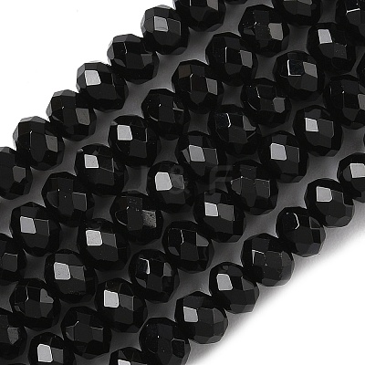 Natural Black Onyx Bead Strands G-D344-A19-02-1