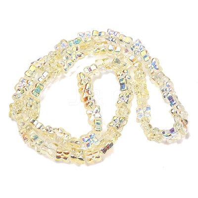 Transparent Glass Beads Strands GL-CBAAE04-02D-1