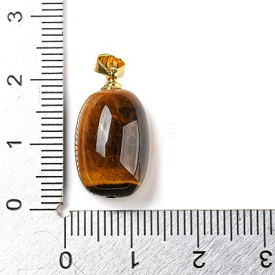 Natural Tiger Eye Pendants G-D094-05A-G-1