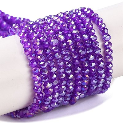Baking Electroplate Glass Beads Strands DGLA-A039-J2MM-B05-1