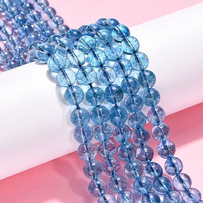 Natural Quartz Crystal Beads Strands G-G099-8mm-21-1