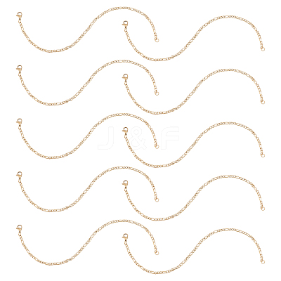 304 Stainless Steel Figaro Chain Necklaces STAS-UN0017-37G-1