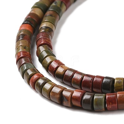 Natural Polychrome Jasper/Picasso Stone/Picasso Jasper Beads Strands G-F631-A50-1