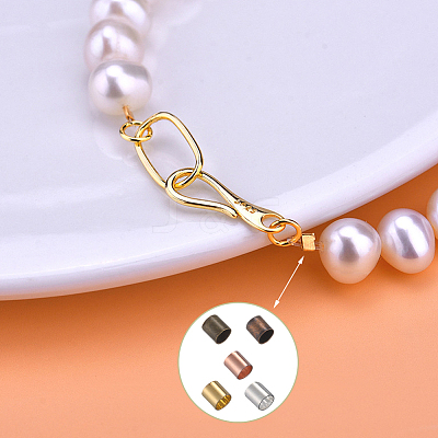 3000Pcs 5 Colors Brass Crimp Beads KK-SP0001-86-1