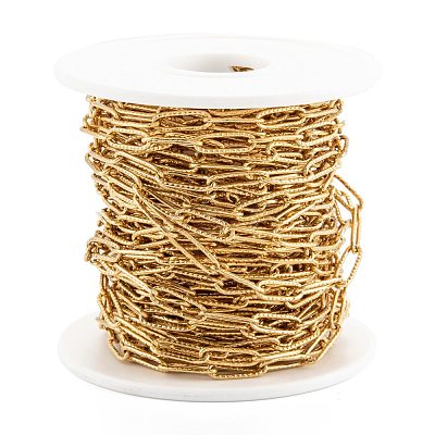304 Stainless Steel Paperclip Chains CHS-O011-02G-1