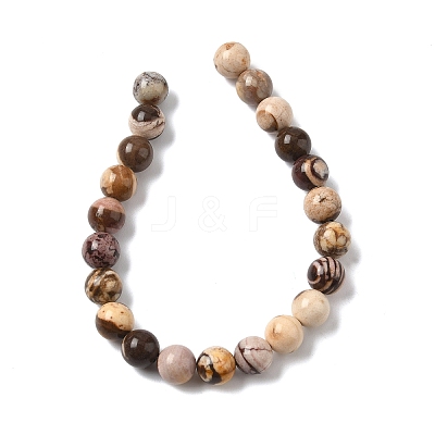 Natural Australian Agate Round Bead Strands X-G-M272-02-8mm-1