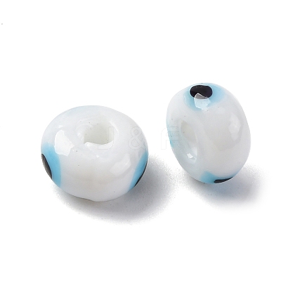 Handmade Evil Eye Lampwork Beads LAMP-F021-01-09-1