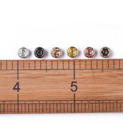 Brass Rhinestone Spacer Beads RB-X0013-09-NF-1