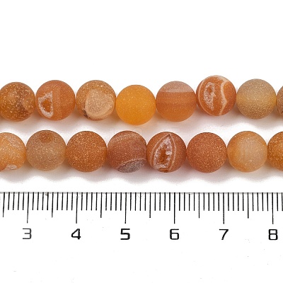 Natural Druzy Agate Beads Strands G-NH0024-A07-8mm-1
