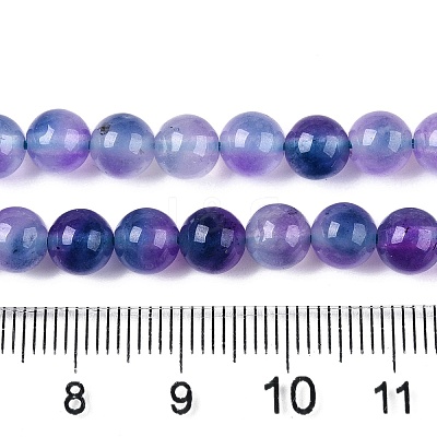 Dyed Natural White Jade Beads Strands G-T138-6mm-210-4-1