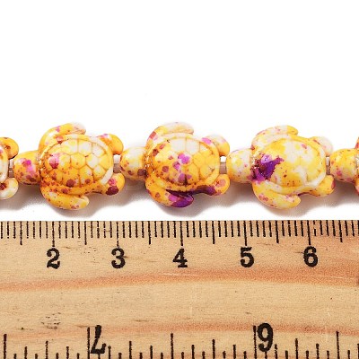 Synthetic Turquoise Dyed Beads Strands G-P507-05J-1