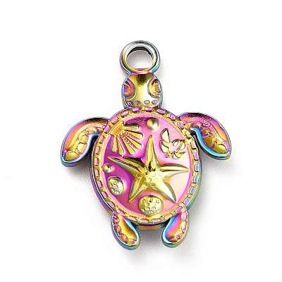 Ion Plating(IP) 201 Stainless Steel Pendants STAS-P312-09MC-1