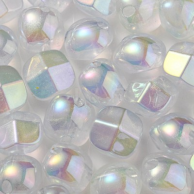 UV Plating Luminous Transparent Acrylic Beads OACR-P010-01A-1