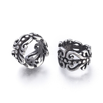 304 Stainless Steel Beads STAS-F243-13AS-1