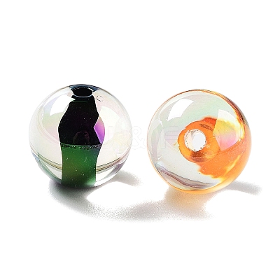 UV Plating Transparent Acrylic Beads MACR-K356-01B-1