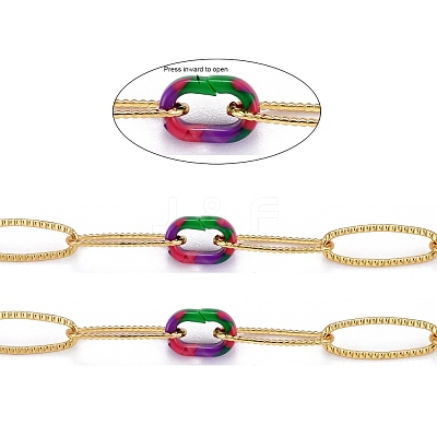 Handmade Brass Paperclip Chains CHC-H102-13G-B-1