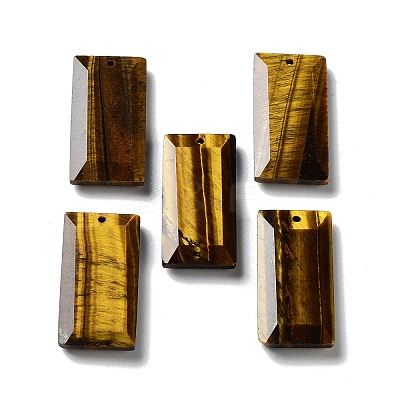 Natural Tiger Eye Pendants G-G063-01J-1