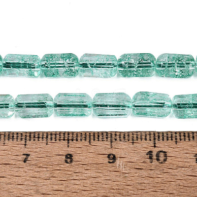 Crackle Transparent Glass Beads Strands GLAA-N068-05A-05-1
