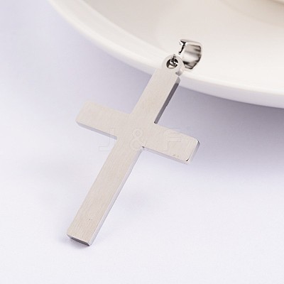 Tarnish Resistant Cross 304 Stainless Steel Pendants STAS-F143-02P-1