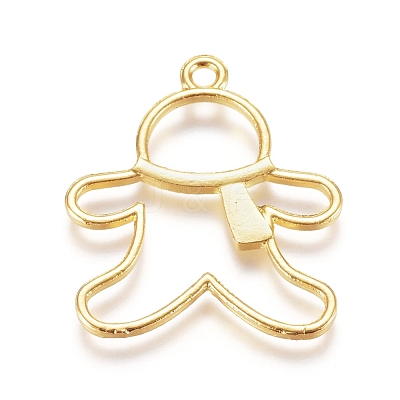 Zinc Alloy Open Back Bezel Pendants X-PALLOY-E564-80G-1