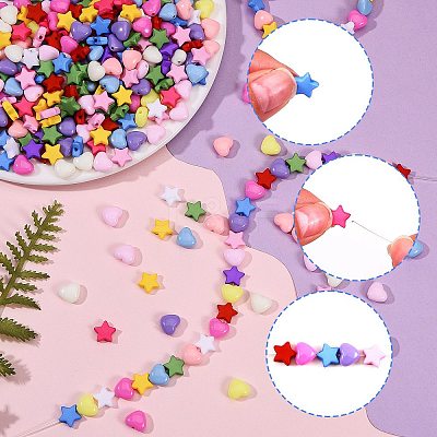 1500Pcs 15 Style Opaque Acrylic Beads SACR-SZ0001-13-1