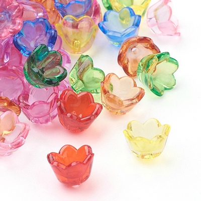 Mixed Color Transparent Acrylic Beads X-PL548M-1