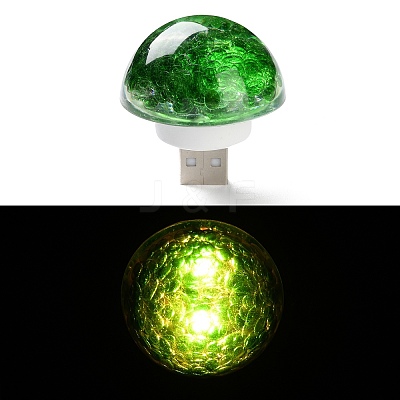Resin & Epoxy Resin Decor Plate Night Light DJEW-K030-01D-1