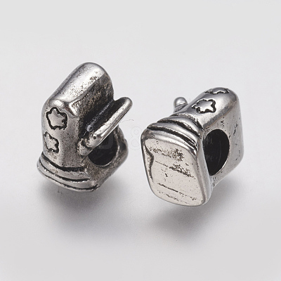 Ion Plating(IP) 304 Stainless Steel European Beads STAS-J022-023AS-1
