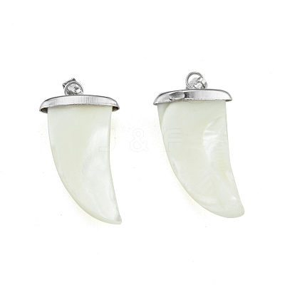 Natural Trochid Shell/Trochus Shell Pendants SSHEL-G024-06P-1