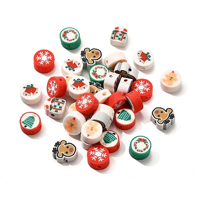 Handmade Polymer Clay Beads CLAY-R006-07-1