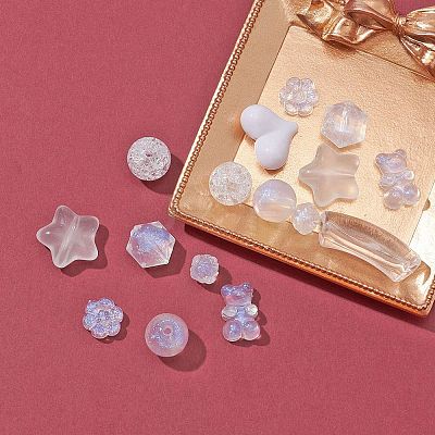 9 Style Transparent and Opaque Acrylic Beads OACR-FS0001-11-1