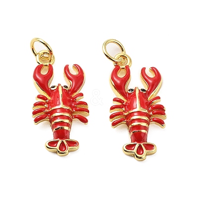 Brass Enamel Pendants X-KK-L237-027G-02-1