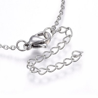 Brass Micro Pave Cubic Zirconia Pendant Necklaces NJEW-L146-07-1