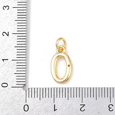 Brass Micro Pave Clear Cubic Zirconia Charms KK-P339-27G-1