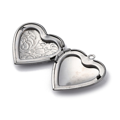 304 Stainless Steel Locket Pendants STAS-S171-13P-04-1