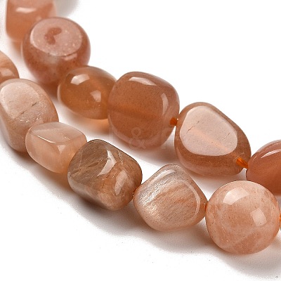 Natural Peach Moonstone Beads Strands G-P497-01E-69B-1