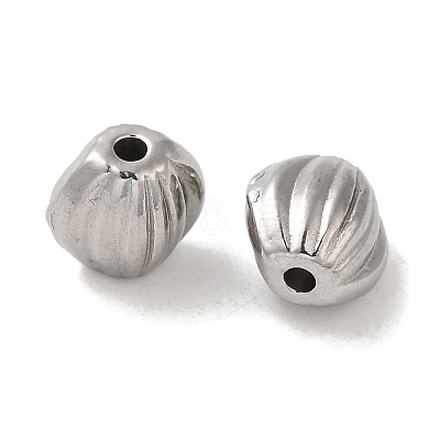 Non-Tarnish 304 Stainless Steel Corrugated Beads STAS-I203-30P-1