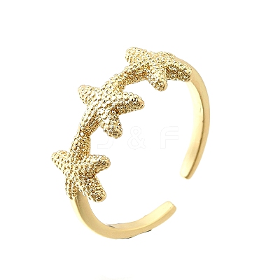 Brass Cuff Rings for Women RJEW-F184-08C-G-1