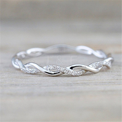 Alloy and Crystal Rhinestone Finger Rings FS-WGF6D8C-06-1