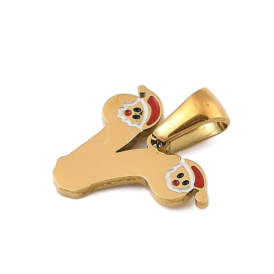 Christmas Theme 304 Stainless Steel Pendants STAS-R007-01V-G-1
