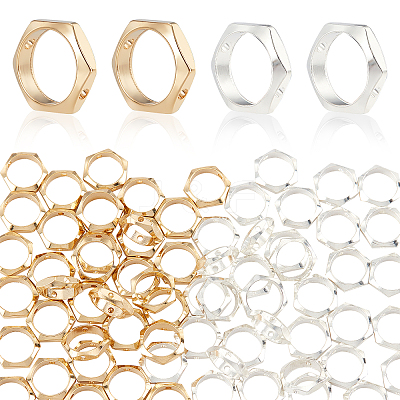 80Pcs 2 Colors Brass Bead Frames KK-PH0001-05-1